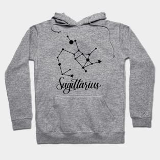 Sagittarius Zodiac Constellation in Black Hoodie